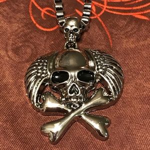 NEW Men’s Punk Skull Pirate Necklace